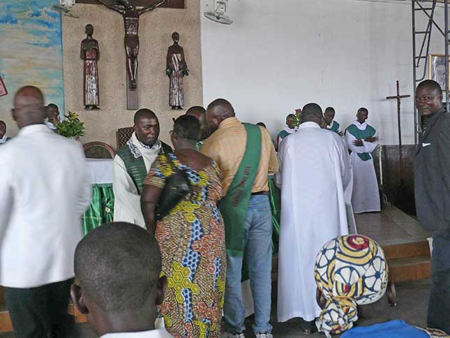 Père Sylvain Bamana de la communauté marianiste de Brazzaville