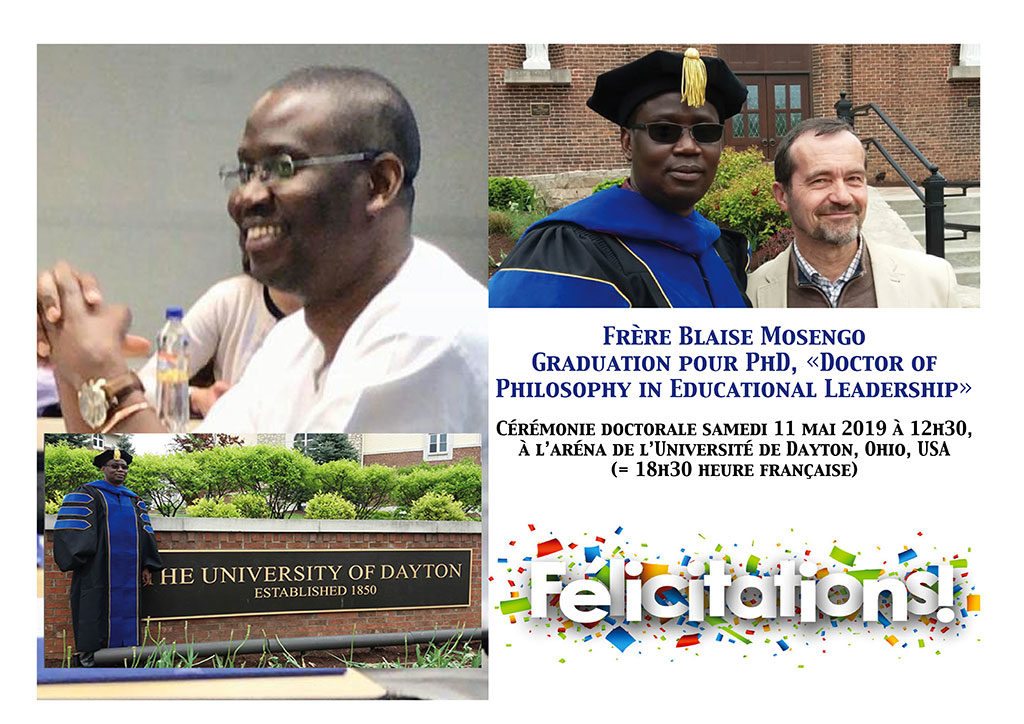 Frère Blaise Mosengo Graduation 